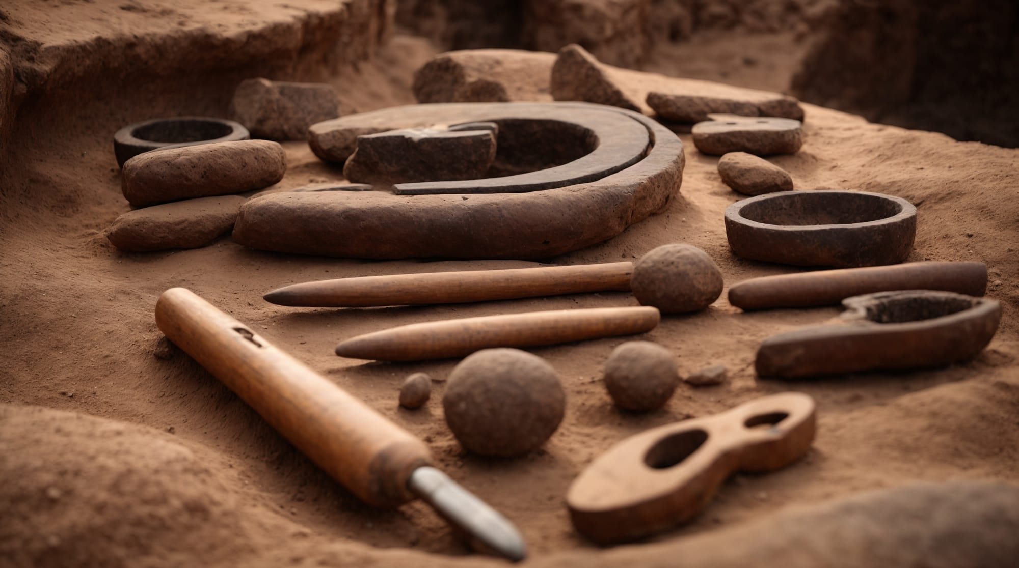 ancient tools Illustration of ancient tools used in Göbeklitepe