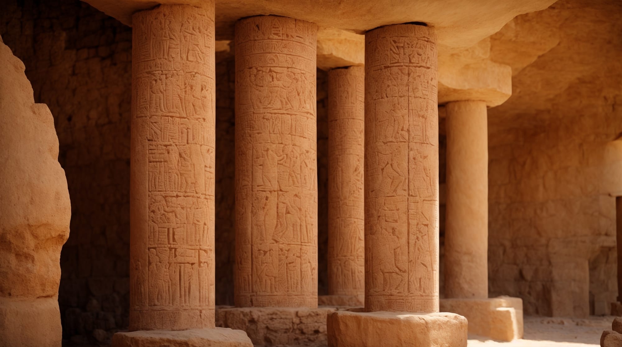 archaeological carvings carved pillar at Göbeklitepe featuring animal motifs