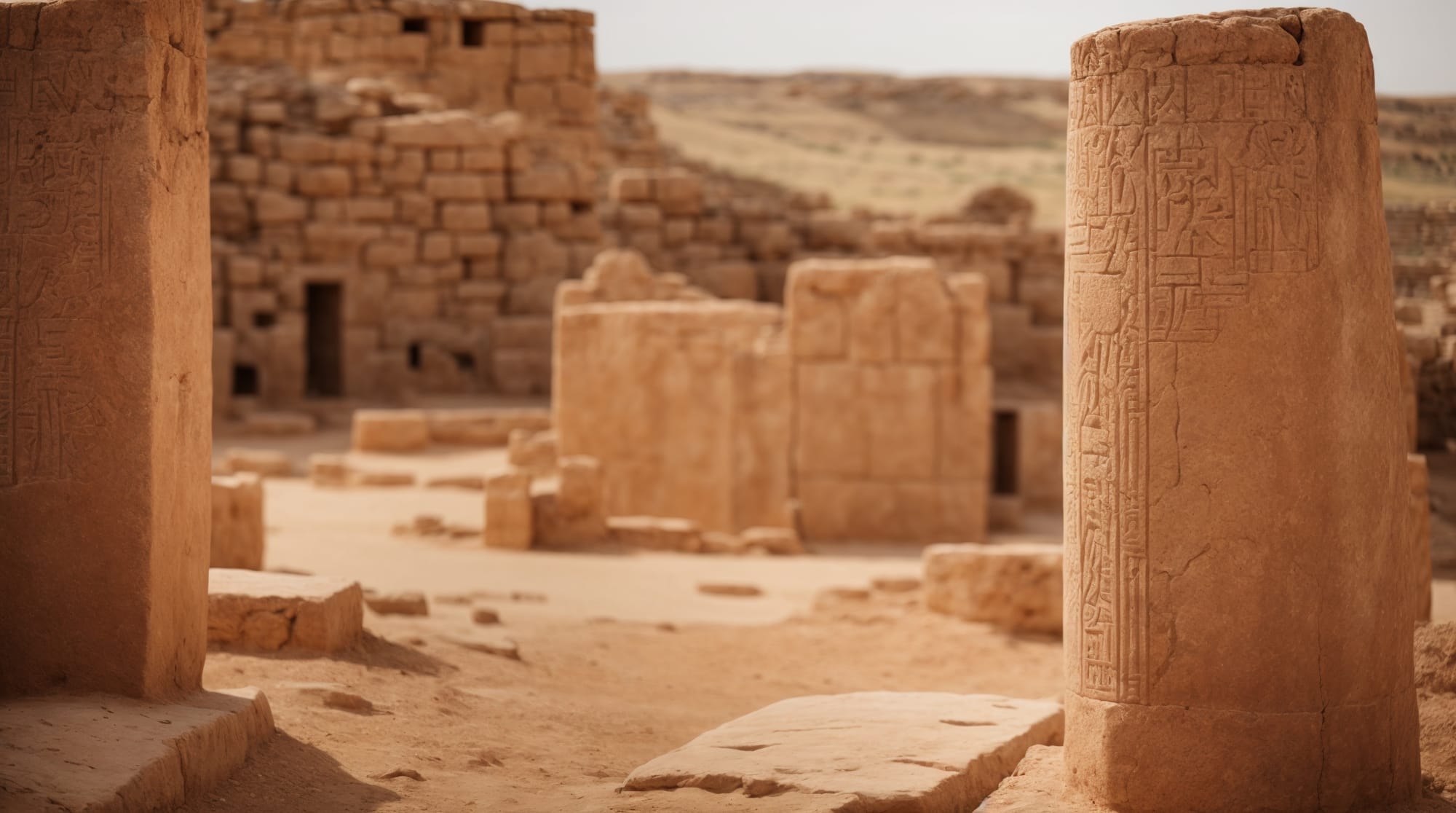 Detailed carvings on a T-shaped pillar at Göbeklitepe, depicting wild animals.