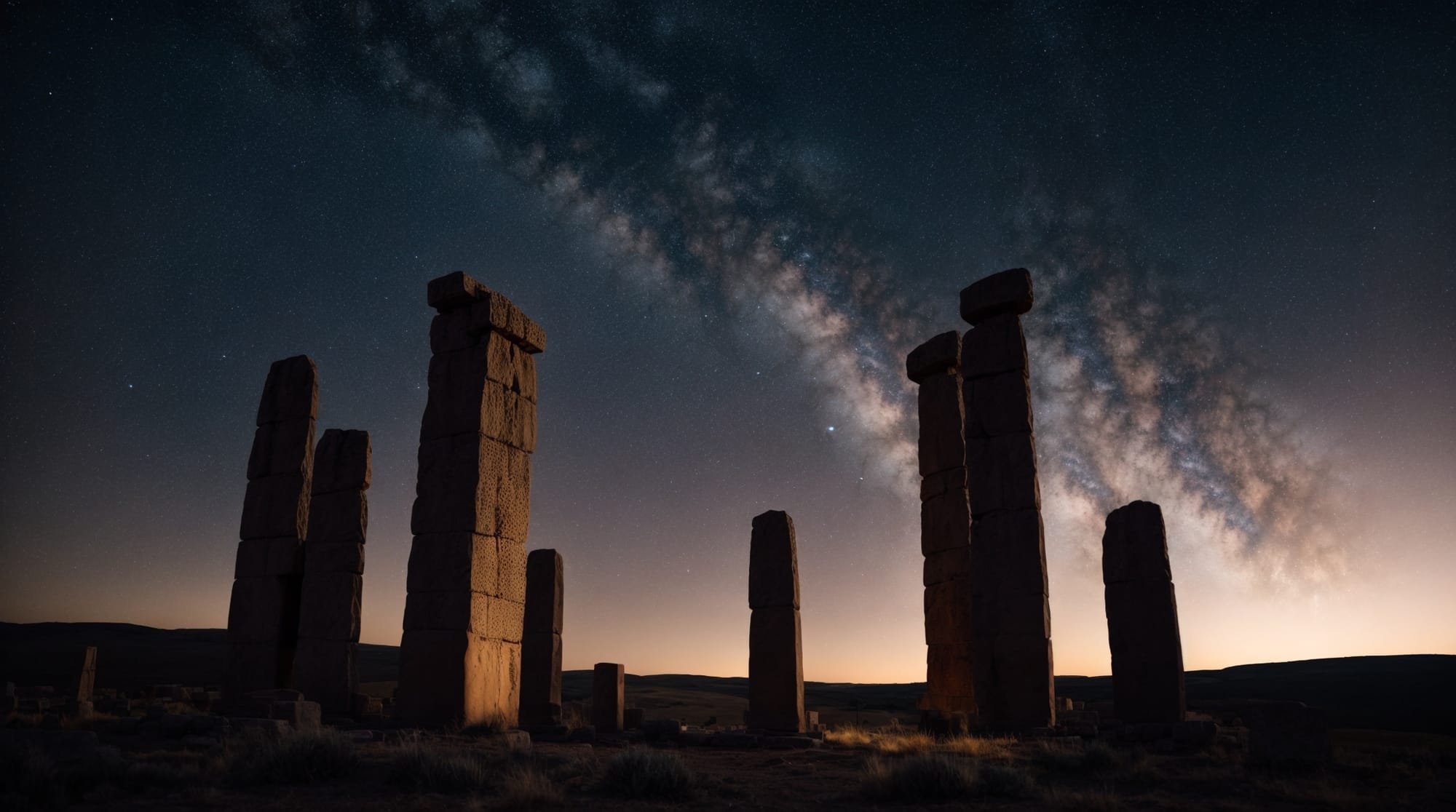 astronomical knowledge Night sky showing alignment of stars with Göbeklitepe's pillars