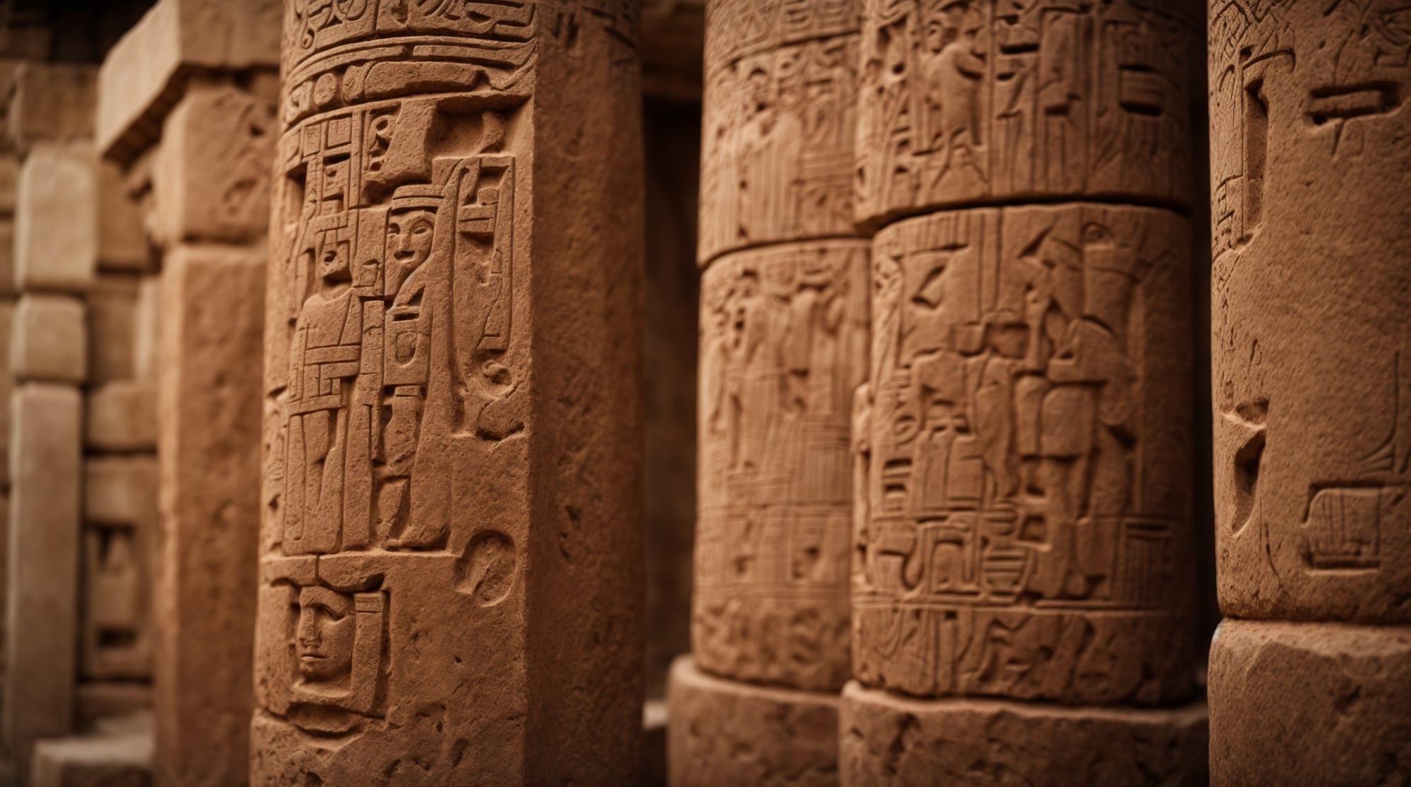 carvings Close-up of animal carvings on Göbeklitepe's pillars