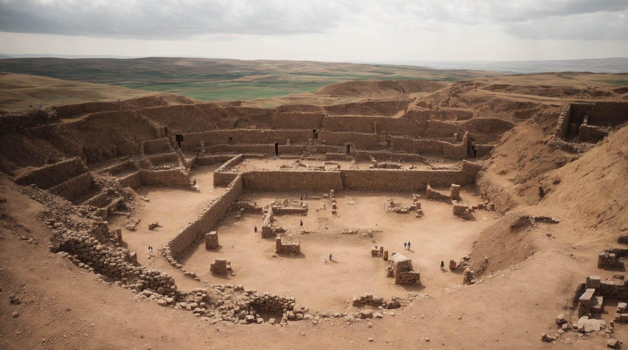 Gobekli Tepe Archaeological dig site at Gobekli Tepe showing evidence of community labor