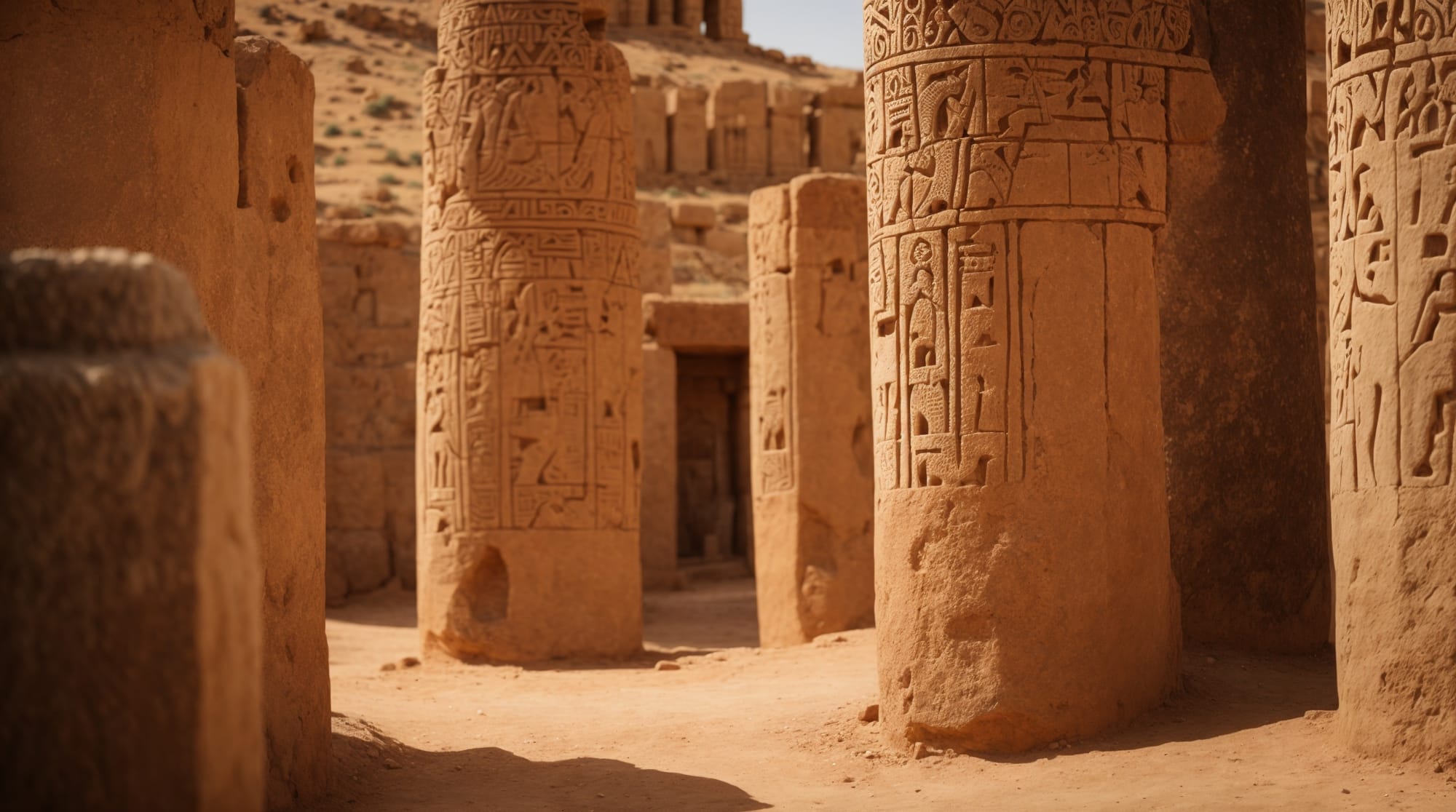 Gobekli Tepe carvings Intricate animal carvings on the T-shaped pillars of Gobekli Tepe