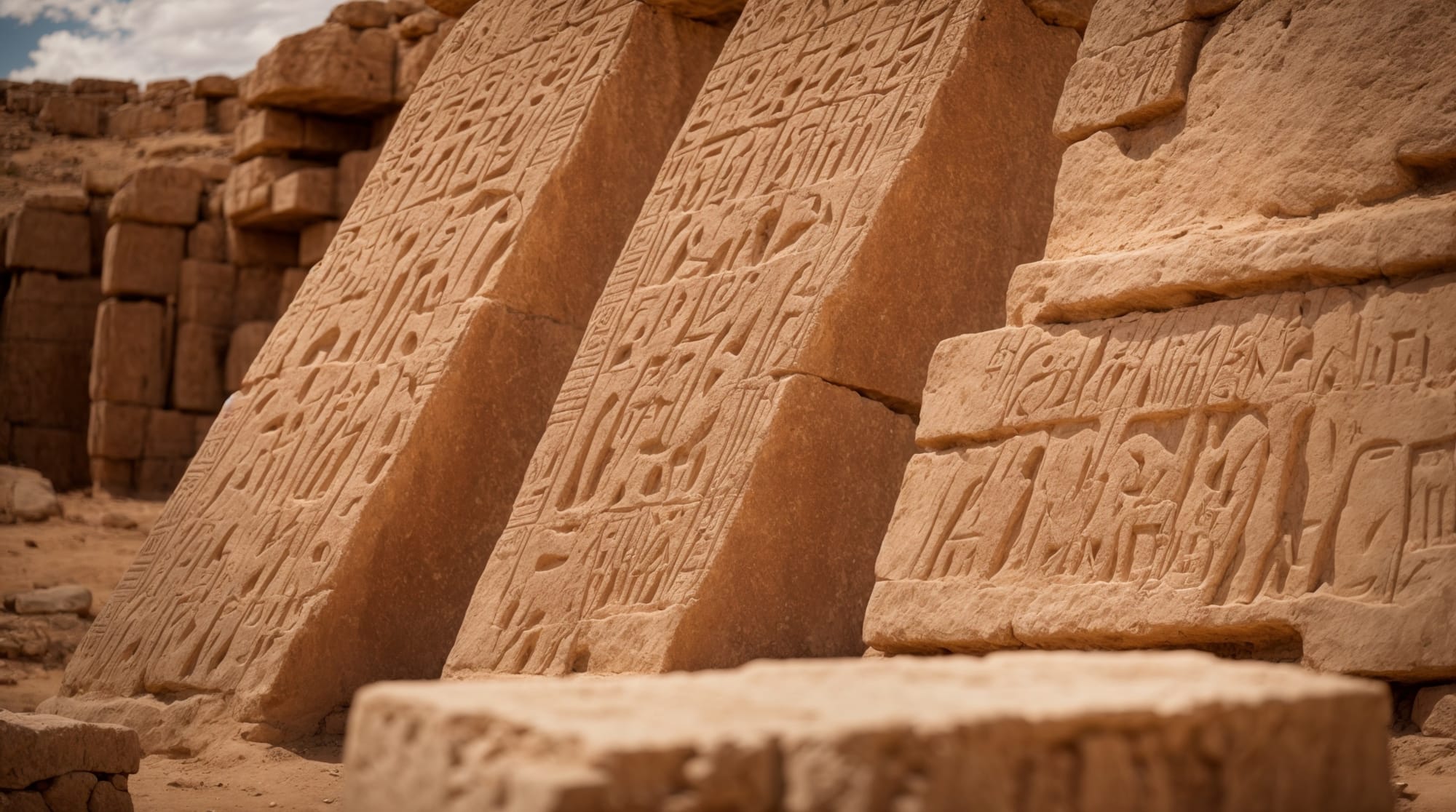 Detailed carvings of animals on the T-shaped pillars at Göbekli Tepe