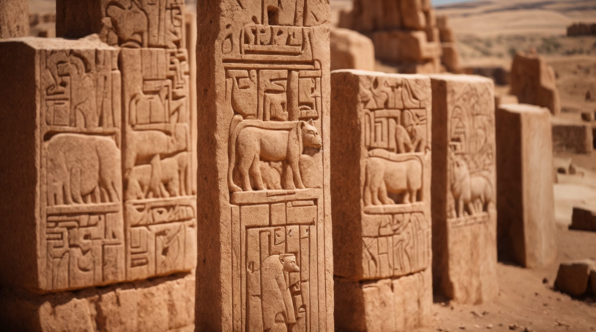 Göbeklitepe Close-up of animal carvings on Göbeklitepe's pillars
