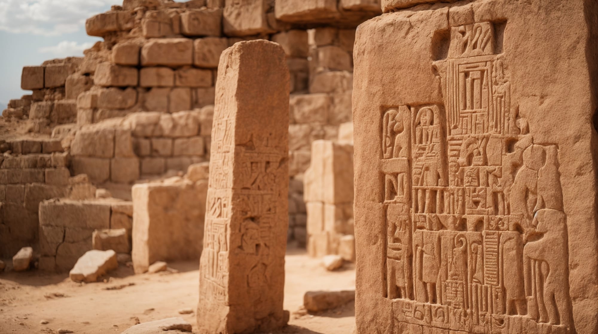 Göbeklitepe A carved T-shaped pillar at Göbeklitepe with animal motifs
