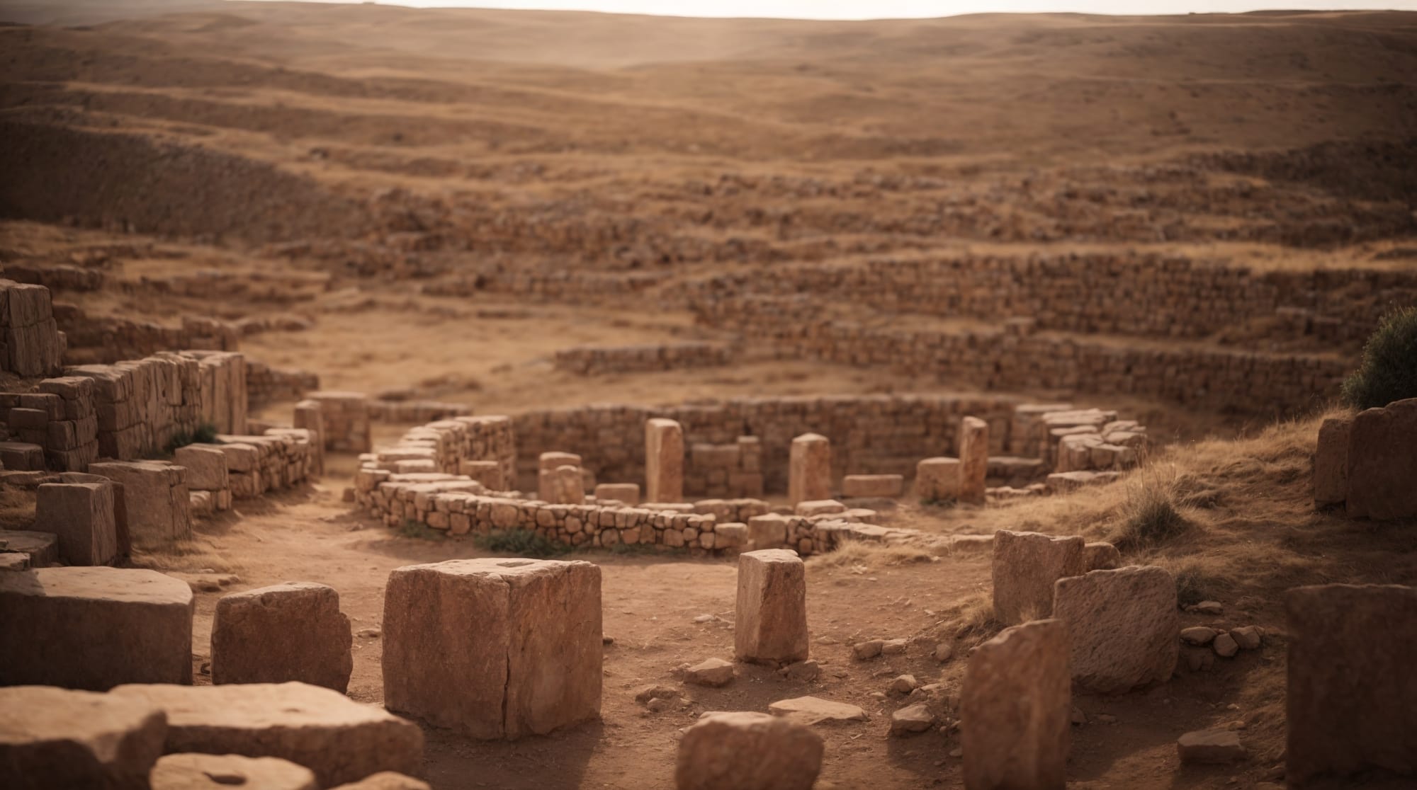 ancient carved stones in Göbeklitepe