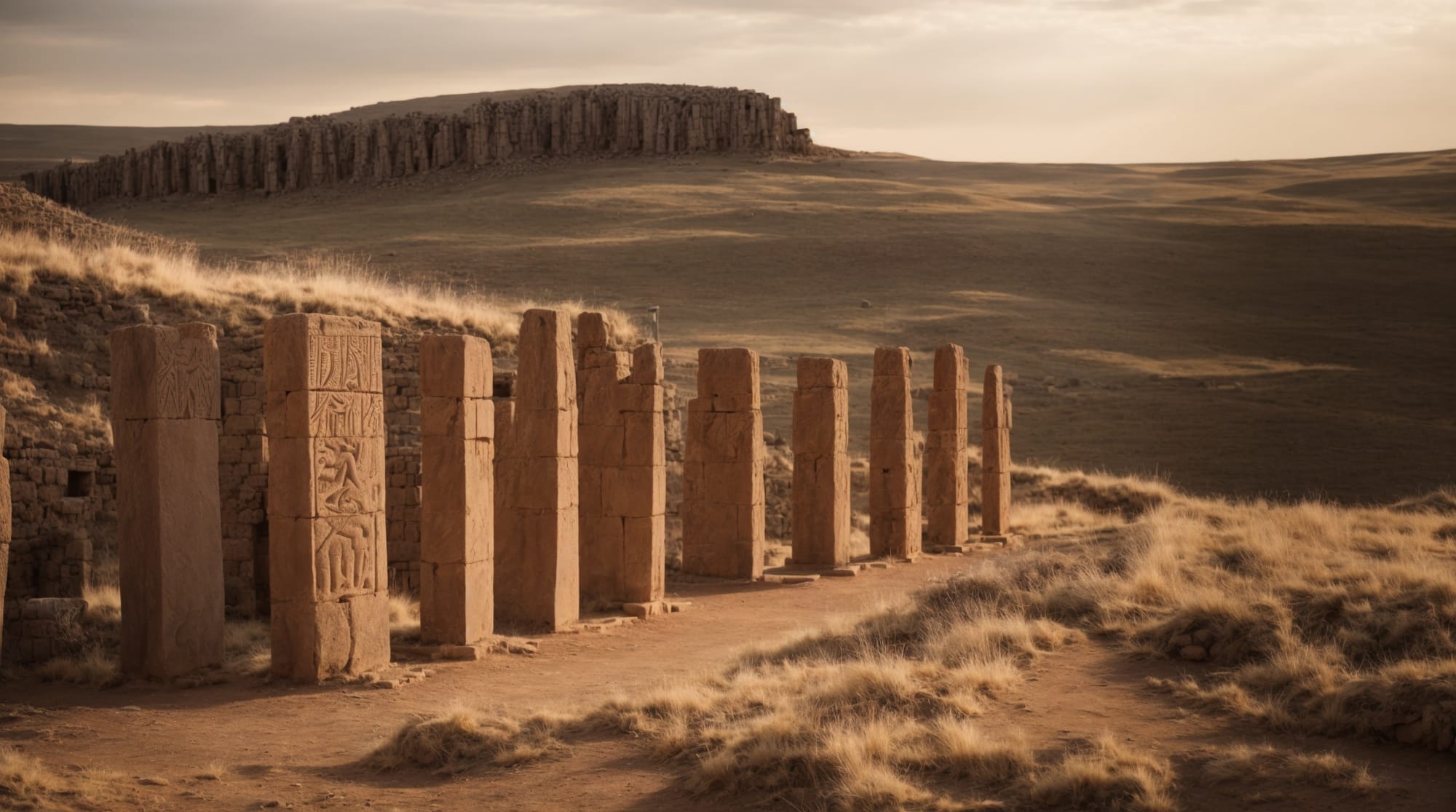 Göbeklitepe Engraved pillars at Göbeklitepe with animal reliefs