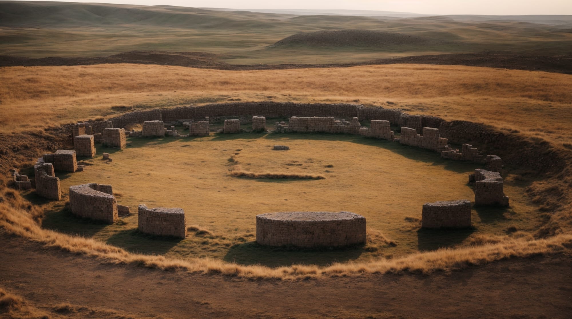 Göbeklitepe illustration of Göbeklitepe's stone circle aligned during the solstice
