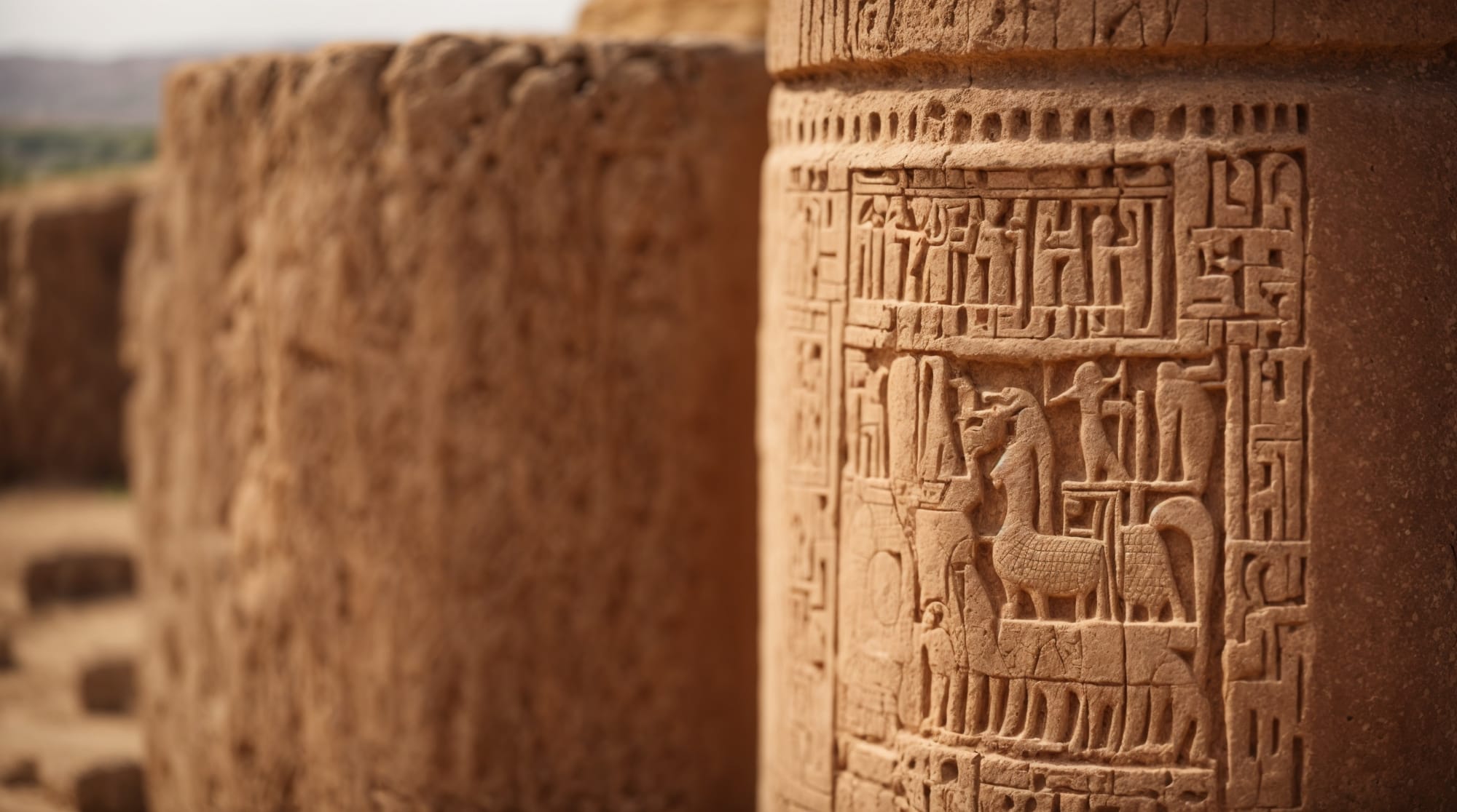 Göbeklitepe carvings close-up of Göbeklitepe's intricate carvings on a stone pillar