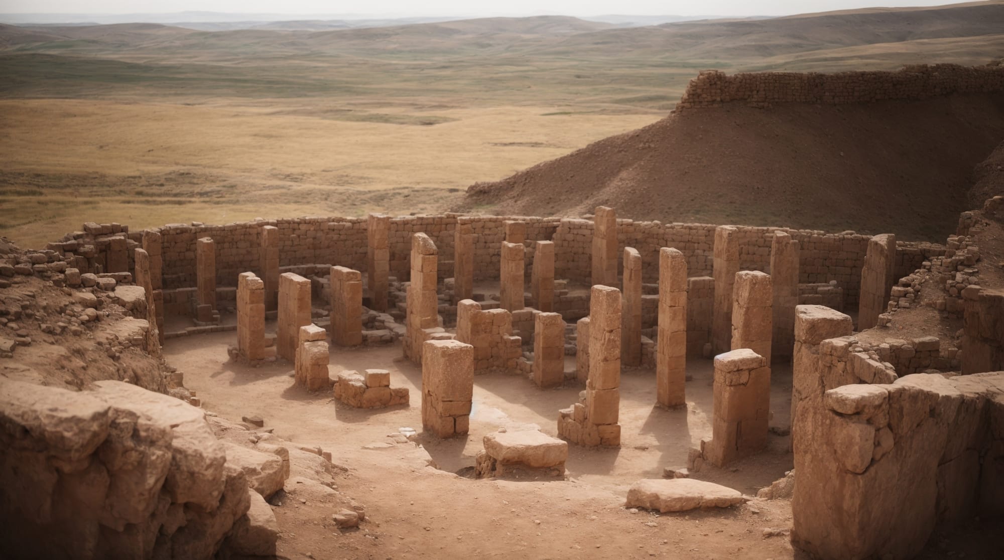 Göbeklitepe pillars Illustrative depiction of the T-shaped pillars at Göbeklitepe