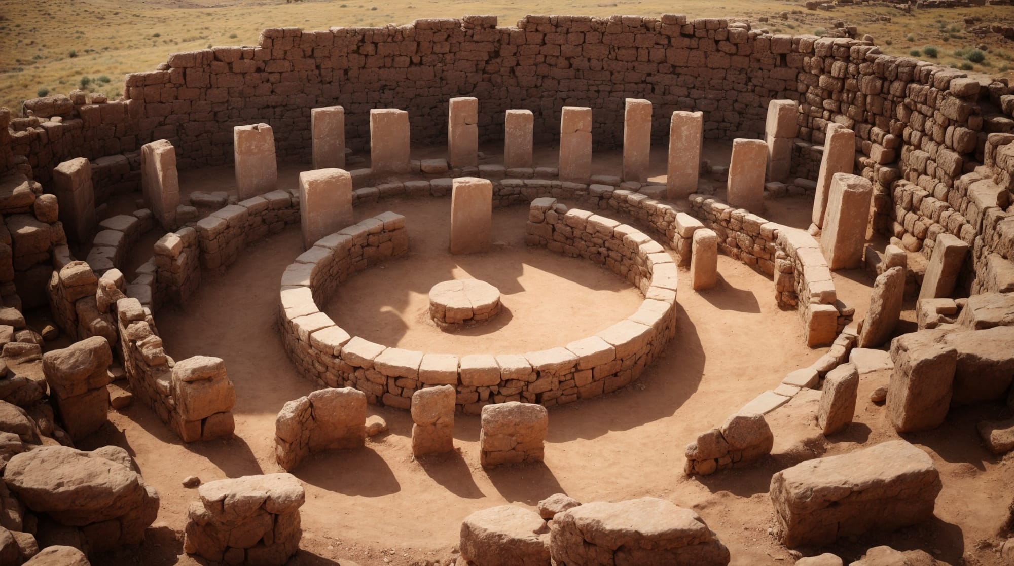 circular arrangement of Göbeklitepe stones