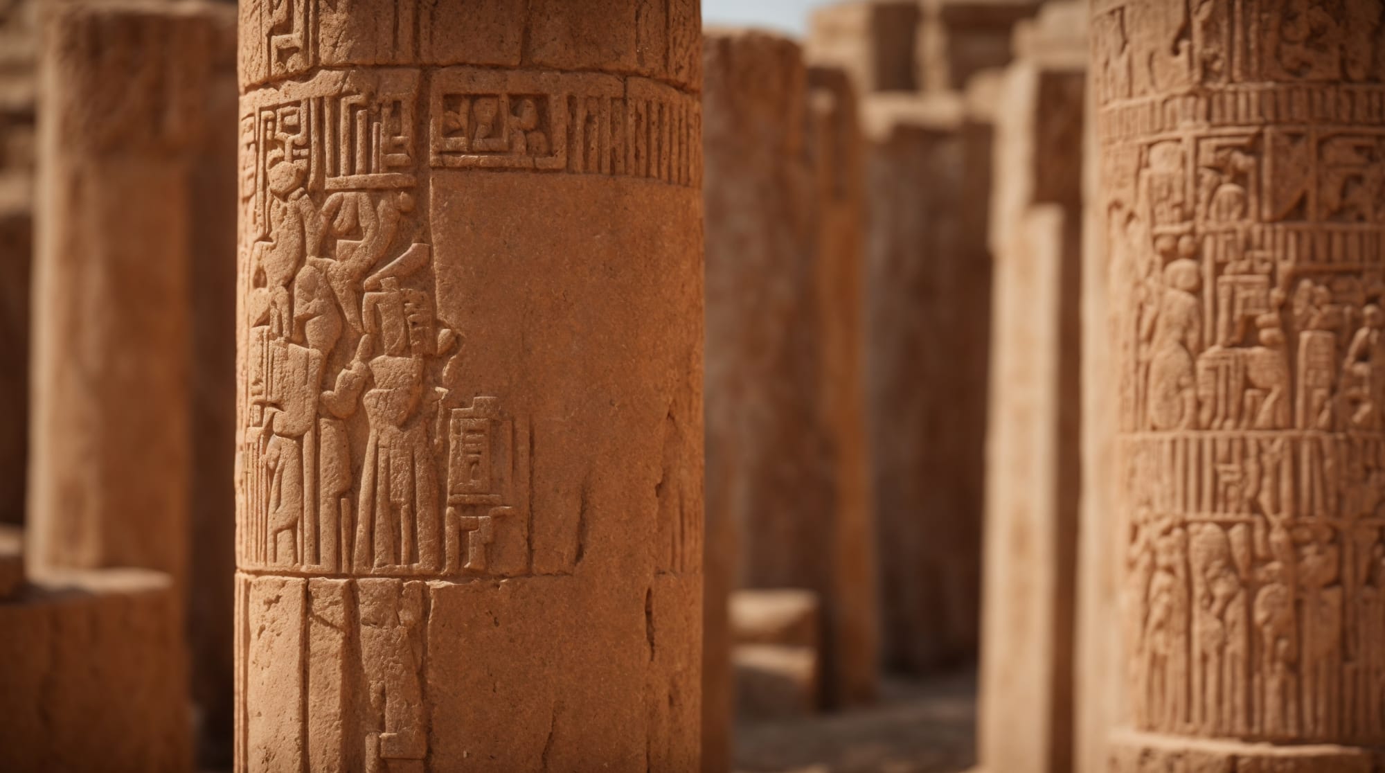 pillar carvings Close-up of the animal carvings on the T-shaped pillars at Göbeklitepe