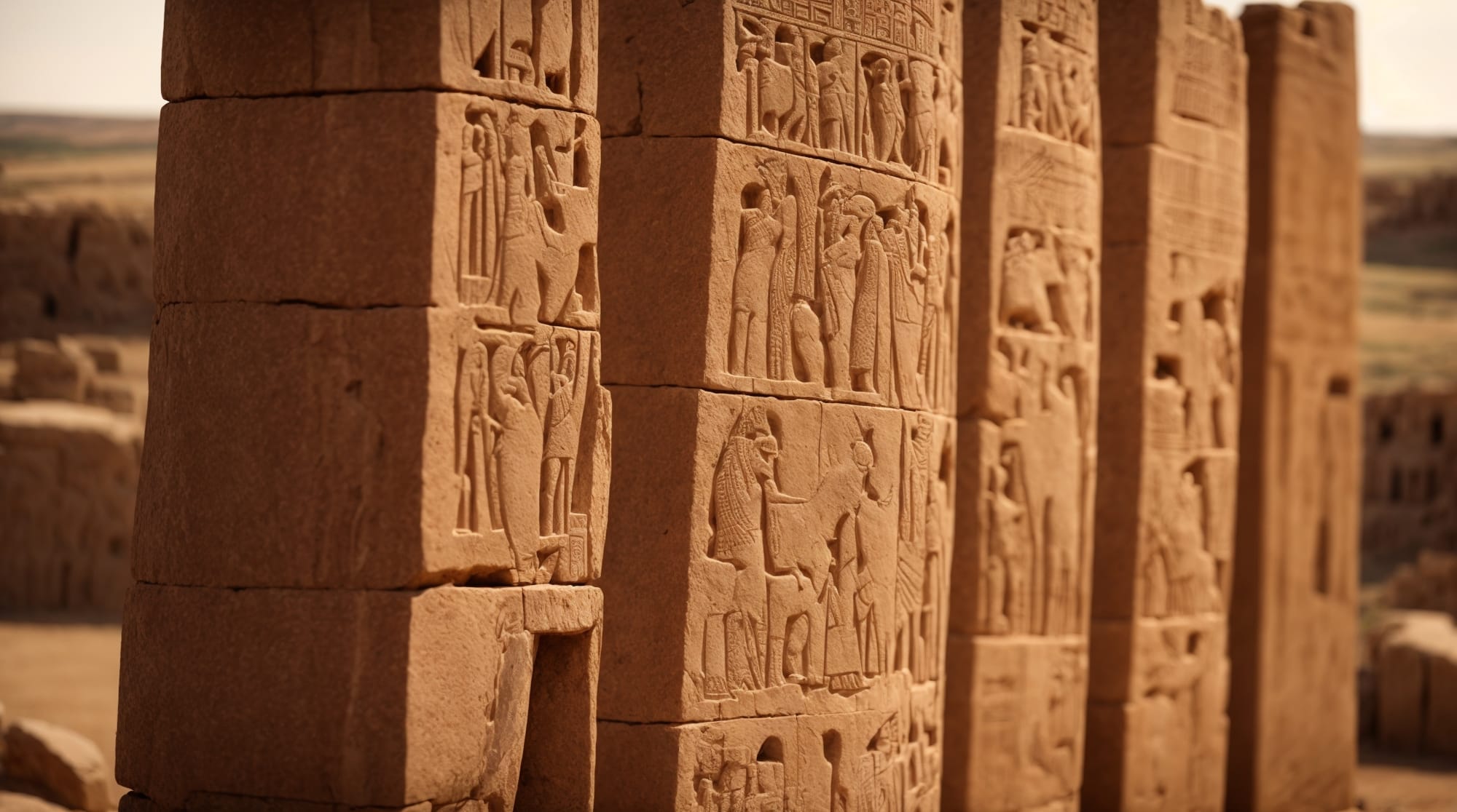 Detailed carvings on Göbeklitepe's pillars depicting animals and celestial symbols