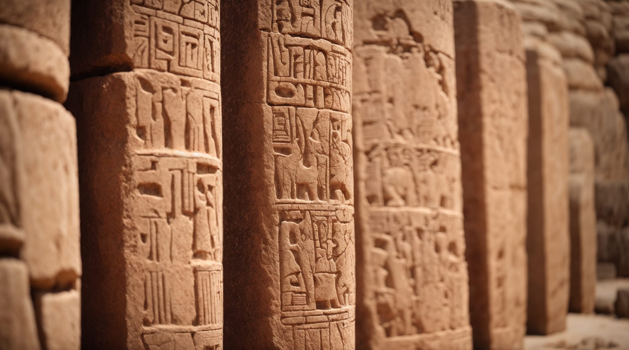 prehistoric carvings Close-up of detailed carvings on Göbeklitepe pillars