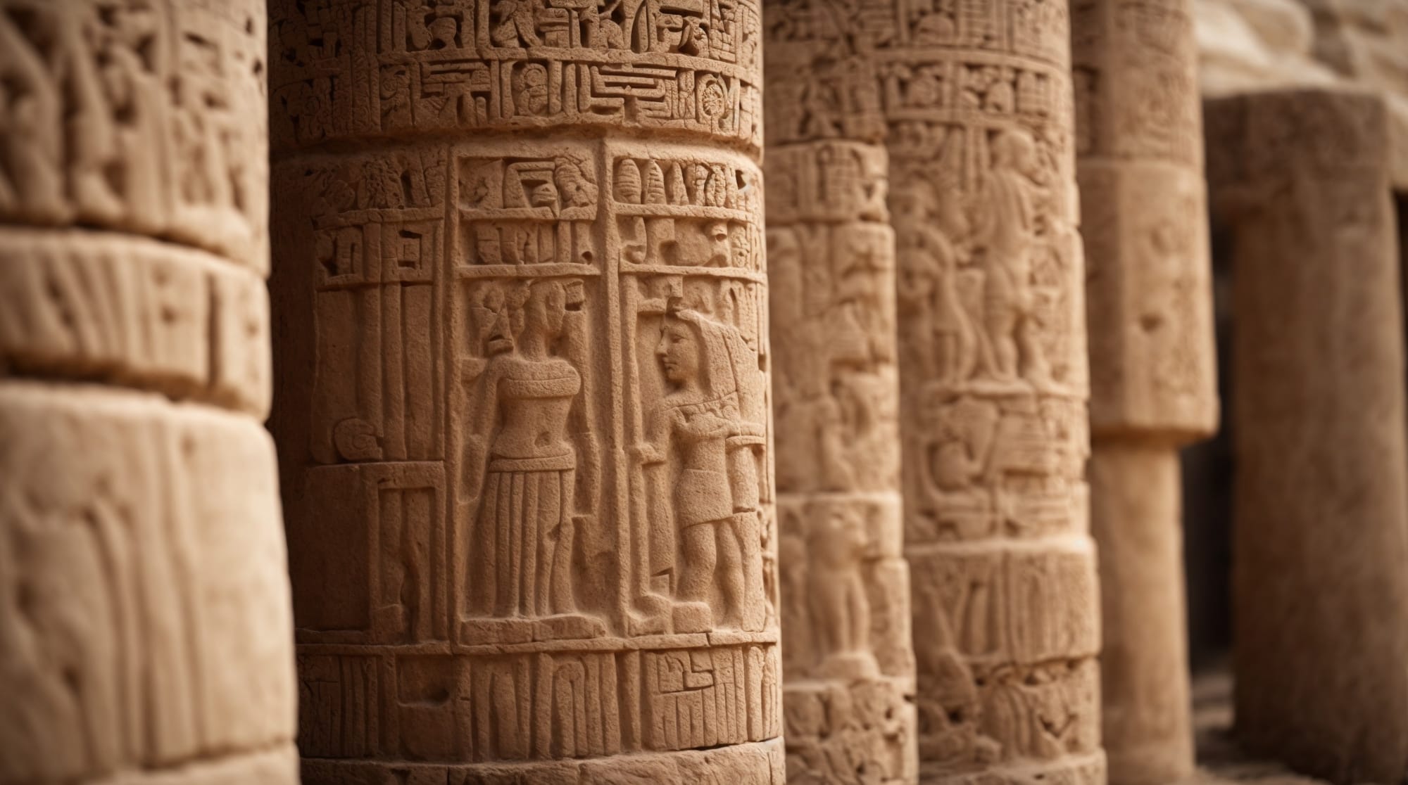 stone carvings Close-up of intricate carvings on Göbeklitepe's pillars
