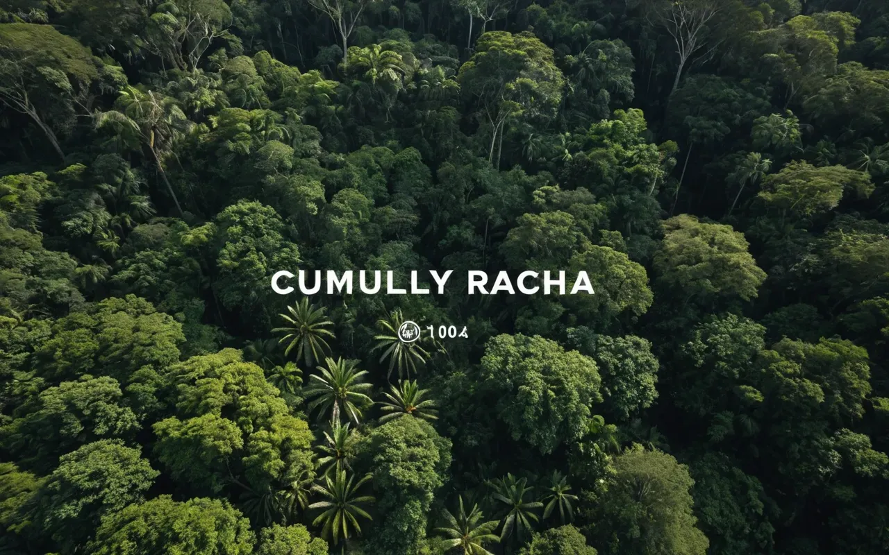 Aerial view of dense tropical rainforest canopy with subtle geometric earthwork patterns visible beneath the trees, captured by LiDAR technology revealing ancient human modifications to the landscape.