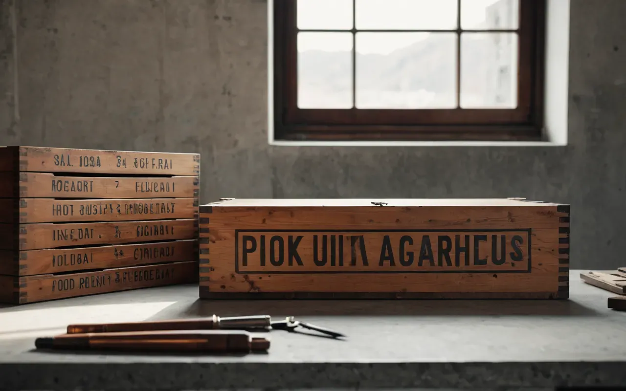 intentional burial Minimalist editorial desk with stacked archival boxes, copper drafting tools, and soft window light illuminating a clean concrete surface