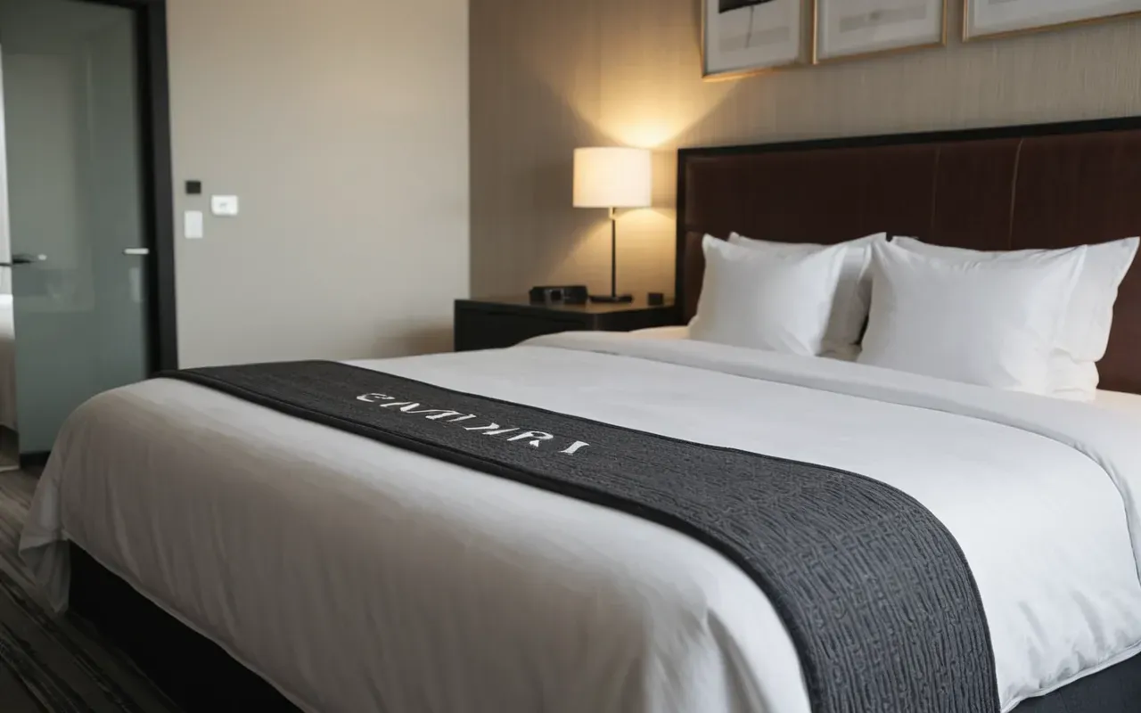 sedentary lifestyle choice Interior of a modern boutique hotel suite with made bed and neutral linens under soft morning light in an editorial style.