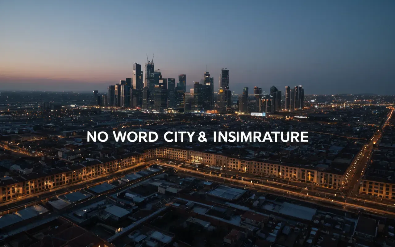 Wide shot of a modern city skyline at dusk with thousands of lights turning on in unison reflecting the collective energy of human cooperation and infrastructure scale